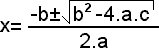 formula de Bhaskara