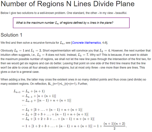Number of Regions N Lines Divide Plane 1.png