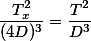 \frac{T^2_x}{(4D)^3}=\frac{T^2}{D^3}