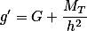 g'=G\cadota \frac{M_T}{h^2}