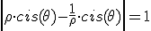 \left|\rho\cdot cis(\theta)-\frac{1}{\rho}\cdot cis(\theta)\right|=1